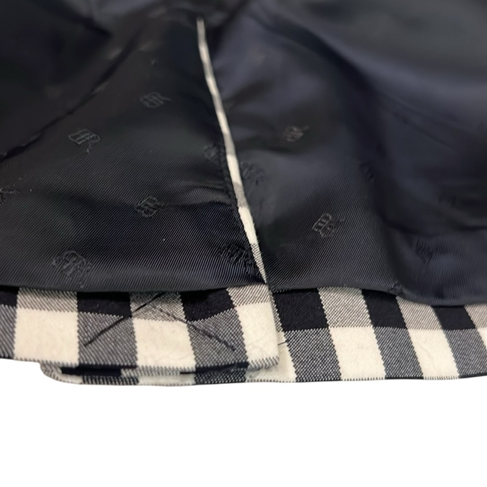 New Banana Republic Blazer Jacket Navy/White Checked Cotton Stretch Lined Size 4 - Picture 8 of 16